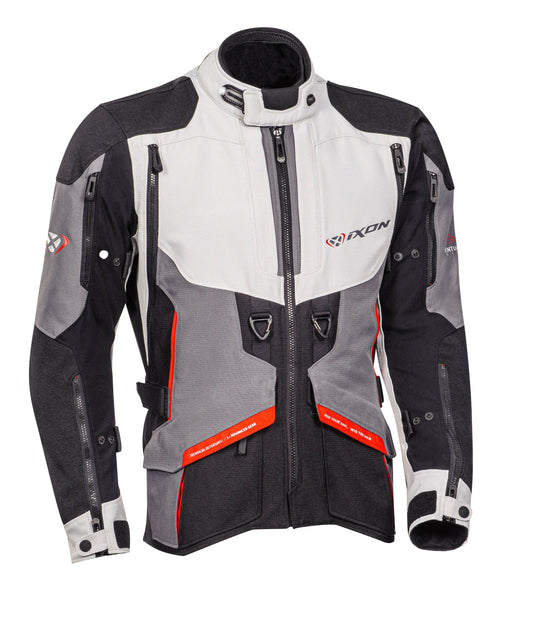 IXON RAGNAR JACKET - BLACK/GREY/RED CASSONS PTY LTD sold by Cully's Yamaha