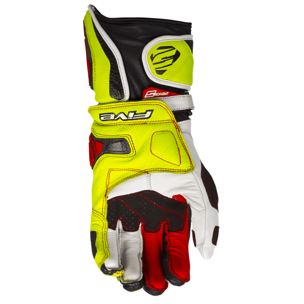 FIVE RFX-1 GLOVES - WHITE/FLUO YELLOW MOTO NATIONAL ACCESSORIES PTY sold by Cully's Yamaha