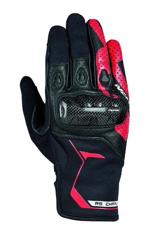 IXON RS CHARLY GLOVES - BLACK/RED CASSONS PTY LTD sold by Cully's Yamaha