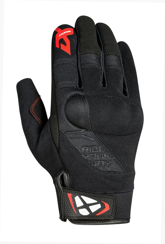 IXON RS DELTA GLOVES - BLACK/RED/WHITE CASSONS PTY LTD sold by Cully's Yamaha
