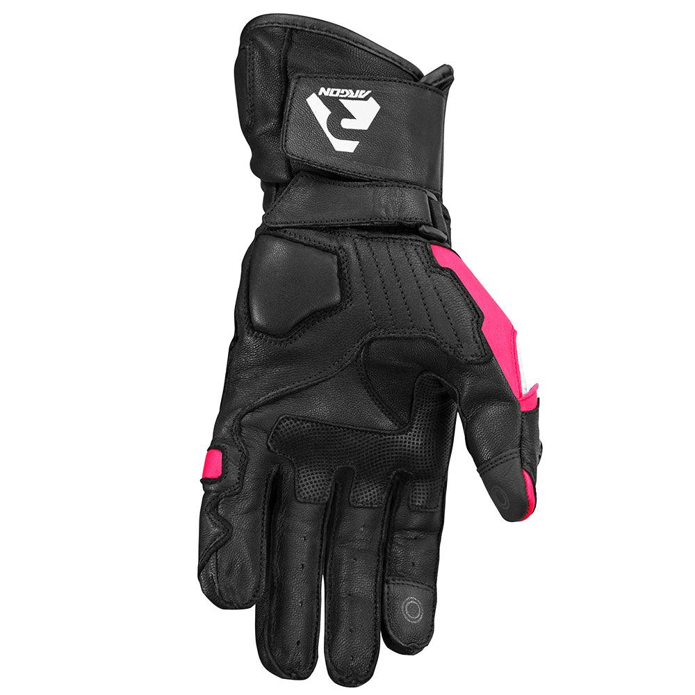 ARGON RUSH GLOVES LADIES - BLACK/PINK MCLEOD ACCESSORIES (P) sold by Cully's Yamaha