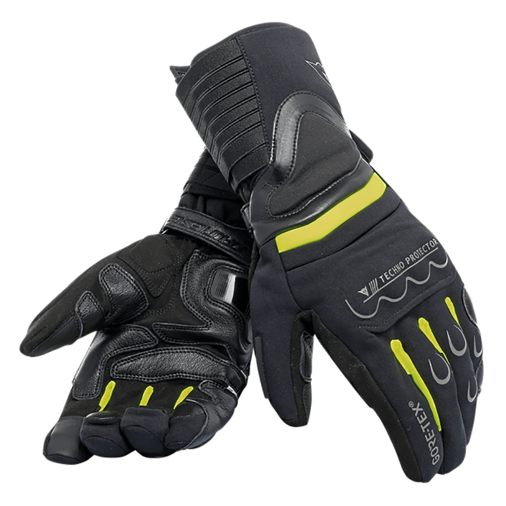 DAINESE SCOUT 2 GORE-TEX® UNISEX GLOVES - BLACK/FLUO YELLOW MCLEOD ACCESSORIES (P) sold by Cully's Yamaha