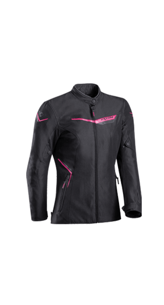 IXON SLASH LADY JACKET - BLACK/FUCHSIA CASSONS PTY LTD sold by Cully's Yamaha