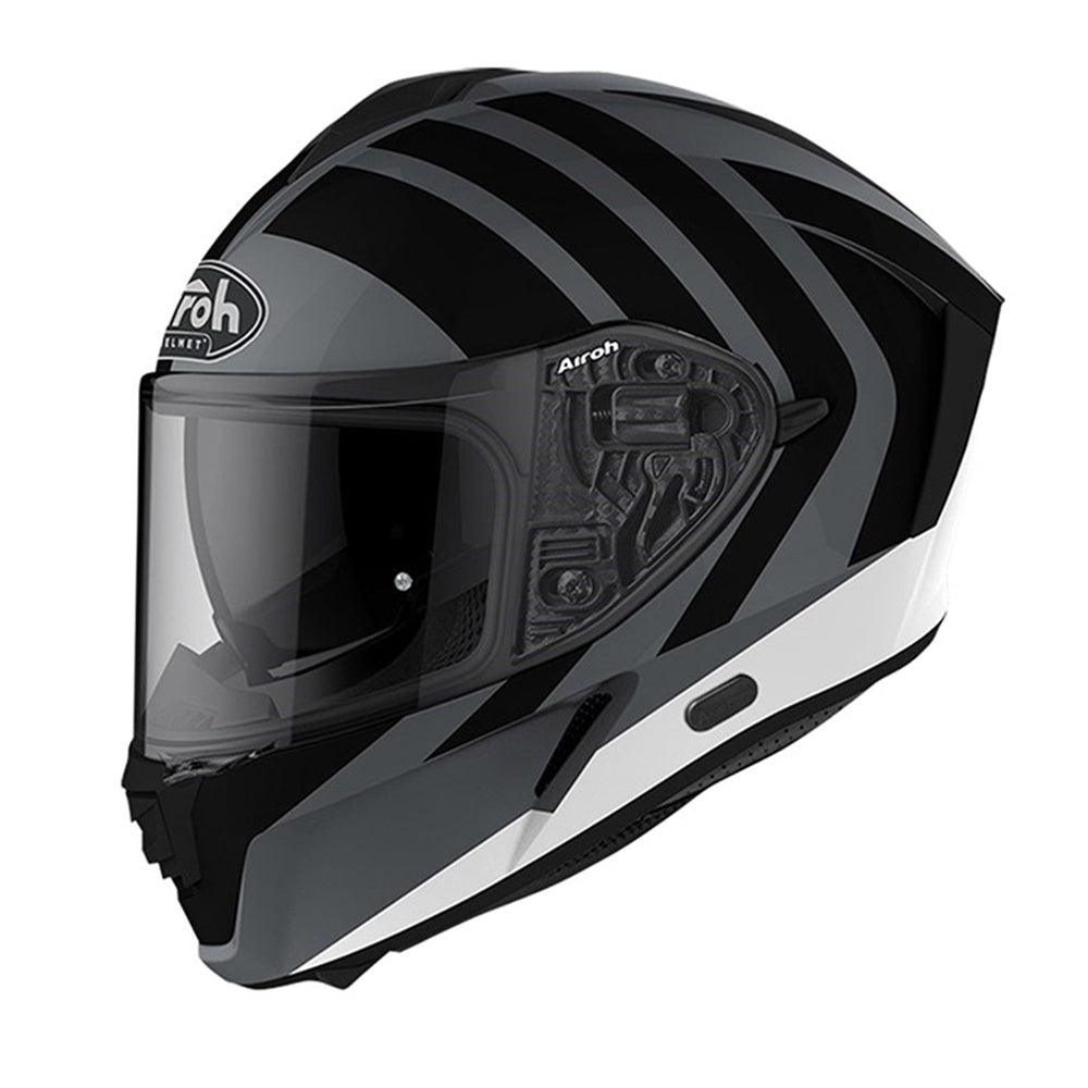AIROH SPARK SCALE - MATT BLACK/GREY MOTO NATIONAL ACCESSORIES PTY sold by Cully's Yamaha