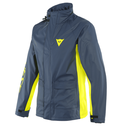 DAINESE STORM 2 UNISEX JACKET - BLACK IRIS/FLUO YELLOW MCLEOD ACCESSORIES (P) sold by Cully's Yamaha