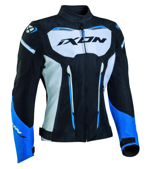 IXON STRIKER AIR WP LADY JACKET - BLACK/WHITE/BLUE CASSONS PTY LTD sold by Cully's Yamaha