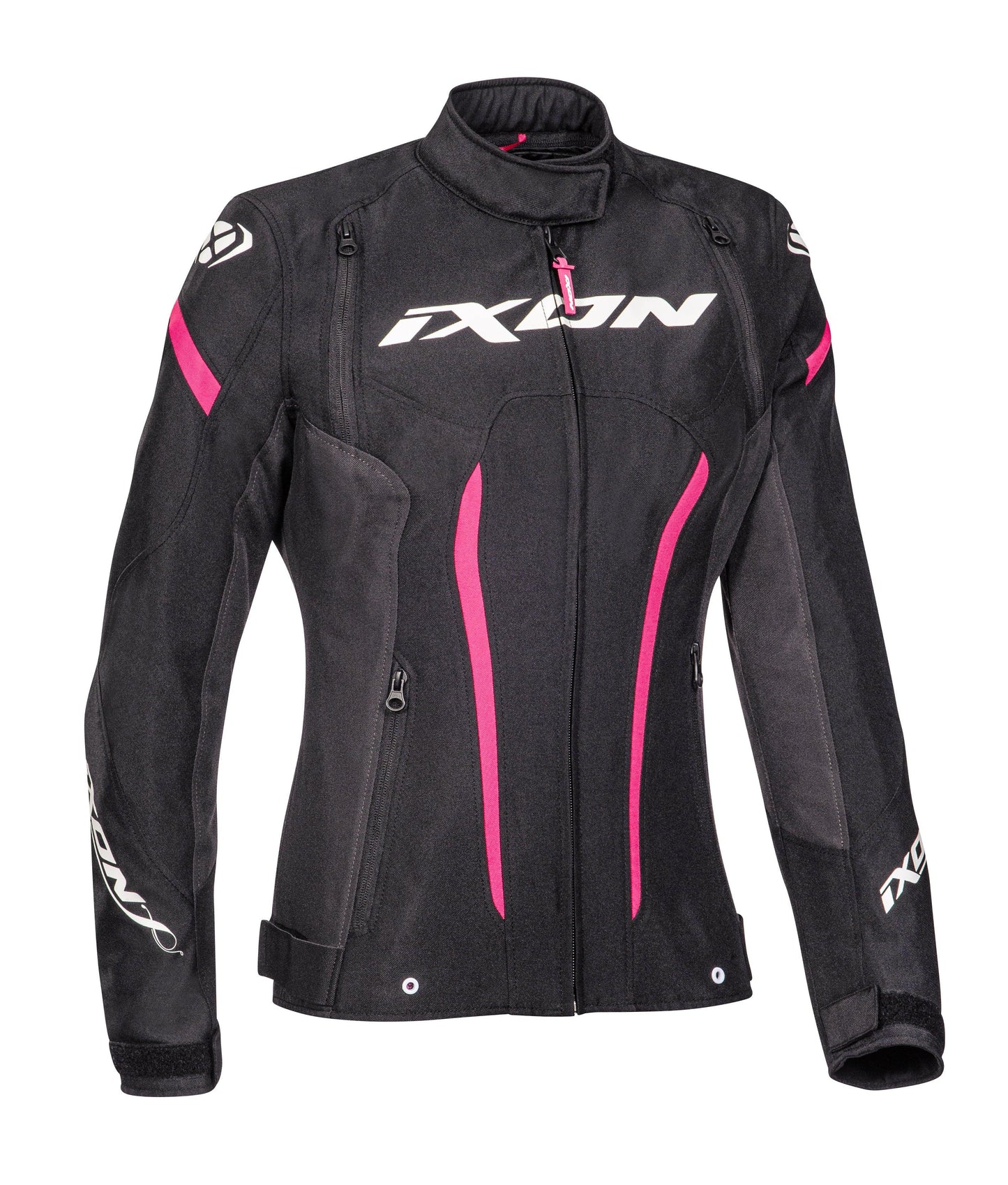 IXON STRIKER LADY JACKET - BLACK/ANTHRACITE/FUCHSIA CASSONS PTY LTD sold by Cully's Yamaha