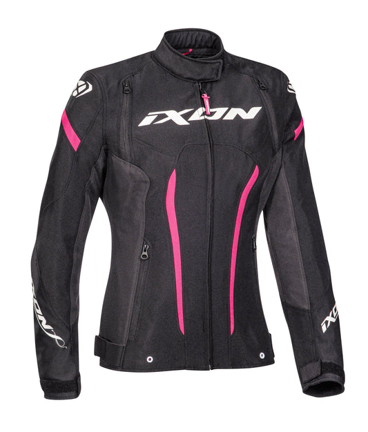 IXON STRIKER LADY JACKET - BLACK/ANTHRACITE/FUCHSIA CASSONS PTY LTD sold by Cully's Yamaha