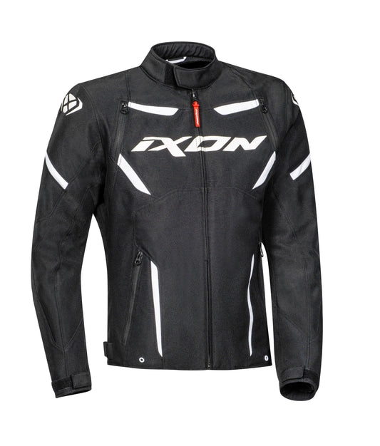 IXON STRIKER JACKET - BLACK/WHITE CASSONS PTY LTD sold by Cully's Yamaha