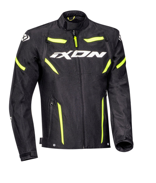 IXON STRIKER JACKET - BLACK/WHITE/YELLOW CASSONS PTY LTD sold by Cully's Yamaha