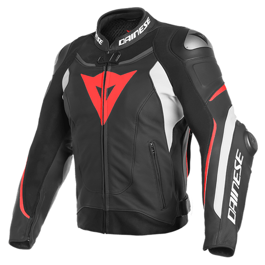 DAINESE SUPER SPEED 3 JACKET - BLACK/WHITE/FLUO RED MCLEOD ACCESSORIES (P) sold by Cully's Yamaha