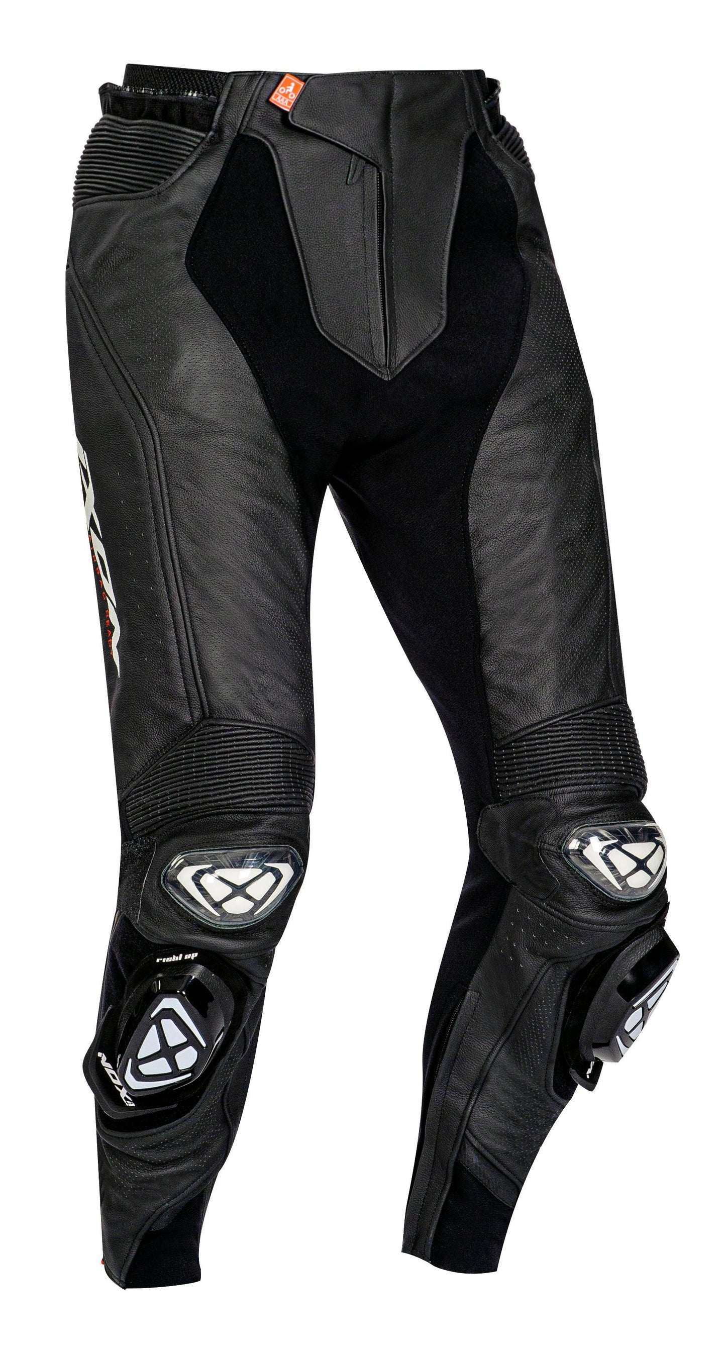 IXON VENDETTA EVO LEATHER PANTS - BLACK/WHITE CASSONS PTY LTD sold by Cully's Yamaha